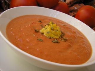 Gazpacho with Curry Cream