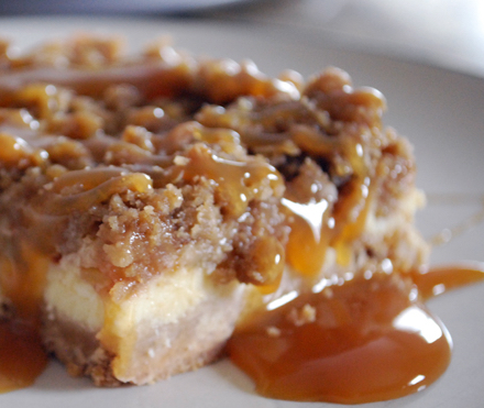 Gooey Good Caramel Apple Cheesecake Squares