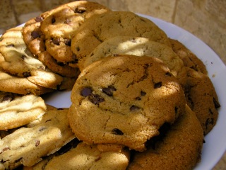 Chocolate Chip Cookies margarine and butter free. made with oil