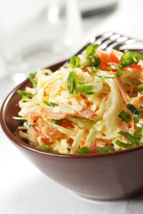 Citrus Slaw, a mayonnaise free slaw that even kids like