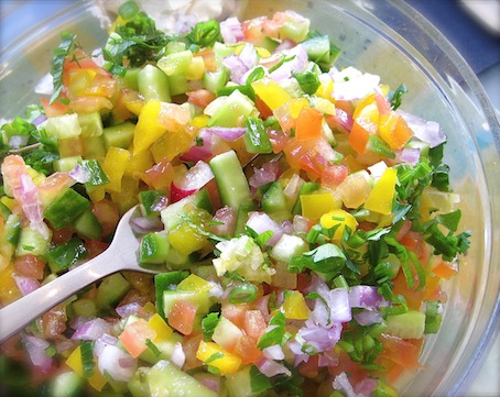 Israeli Salad for a touch of the Holy Land