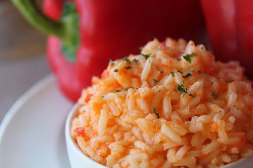 Sephardic Pink Rice Recipe from the Isle of Rhodes, Greek Jewish Rice with tomato