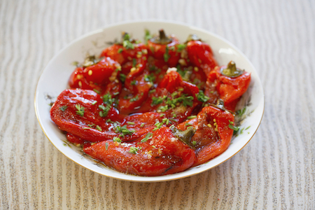 BeJEWeled Roasted Pepper Salad with cumin